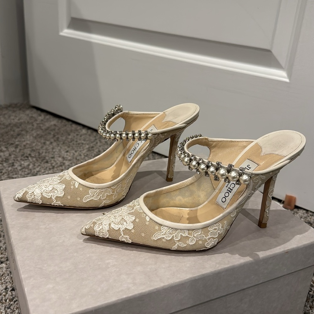 Jimmy Choo Exclusive Lace Heels - Picture 6 of 14